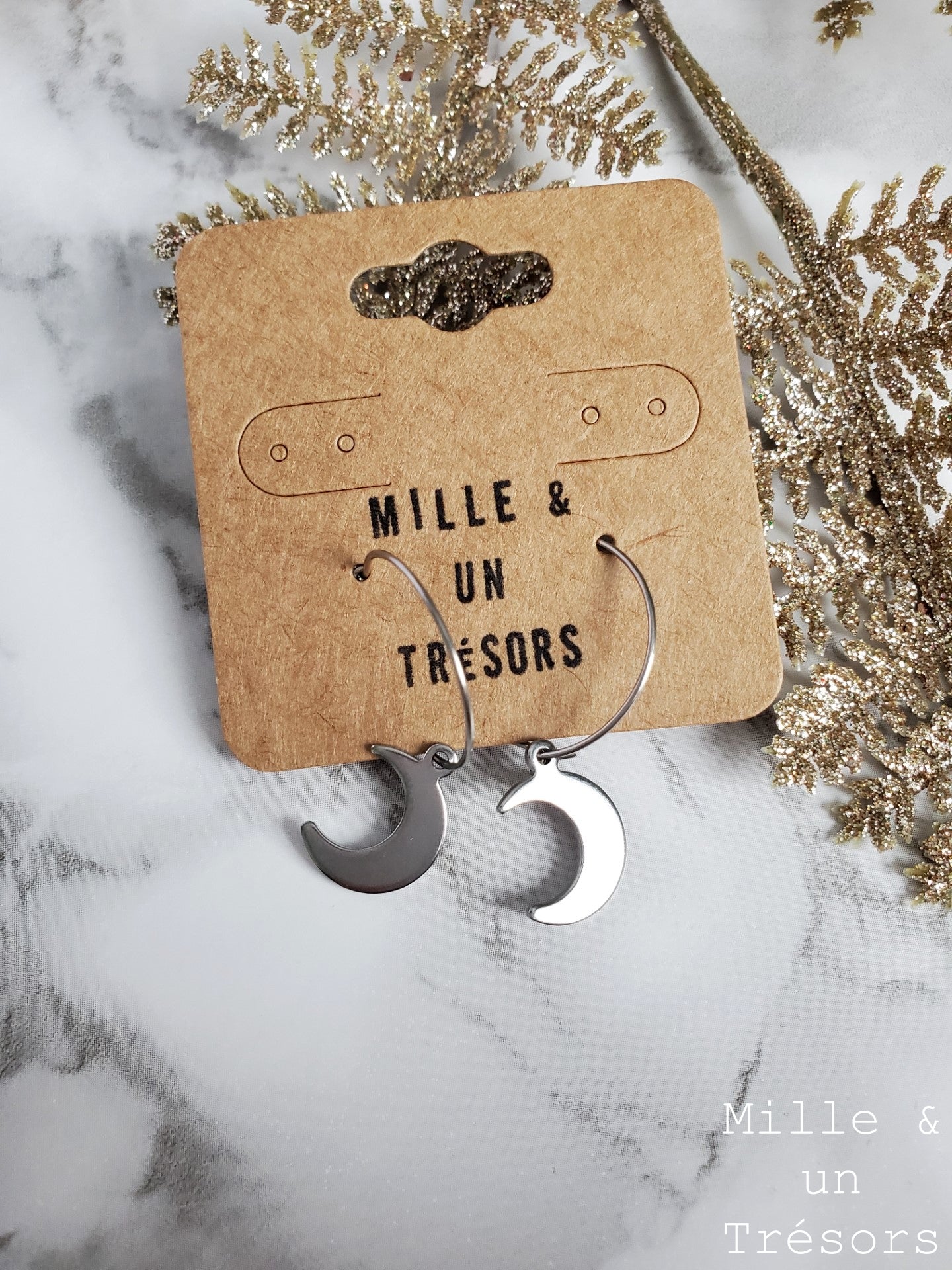 Boucles d'oreilles - Lune