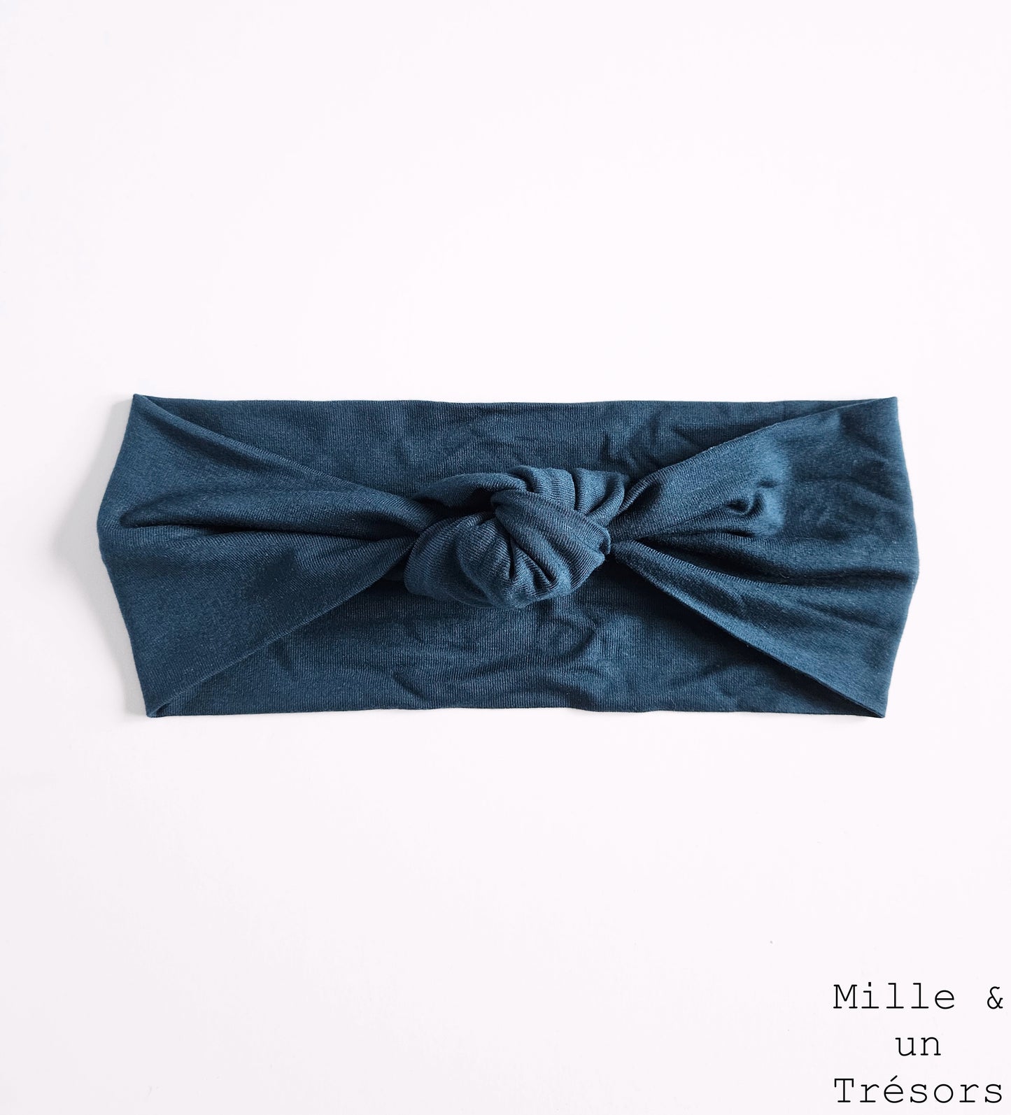 Bandeau à cheveux noué turquoise foncé