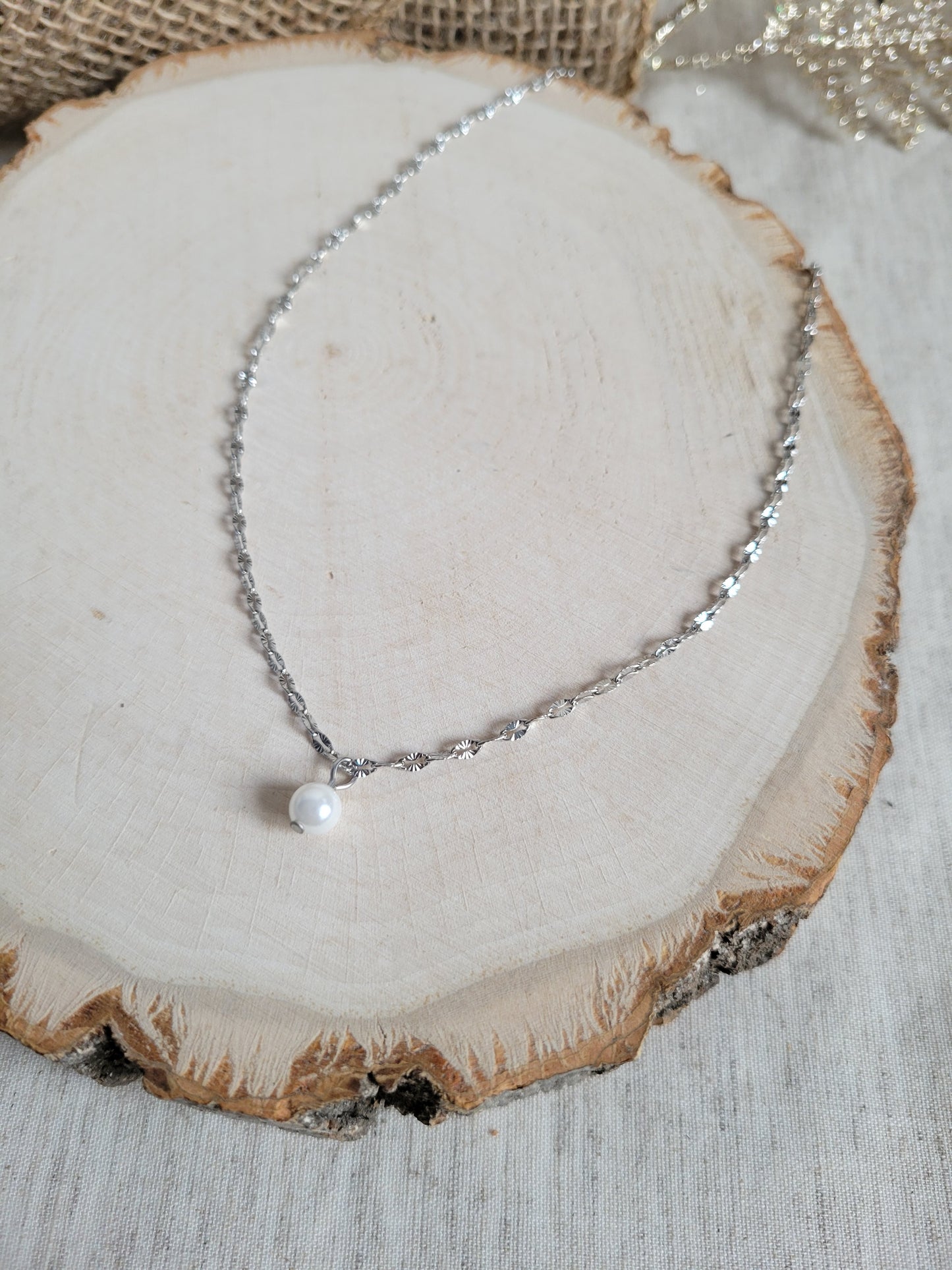 Collier - Roseline argent