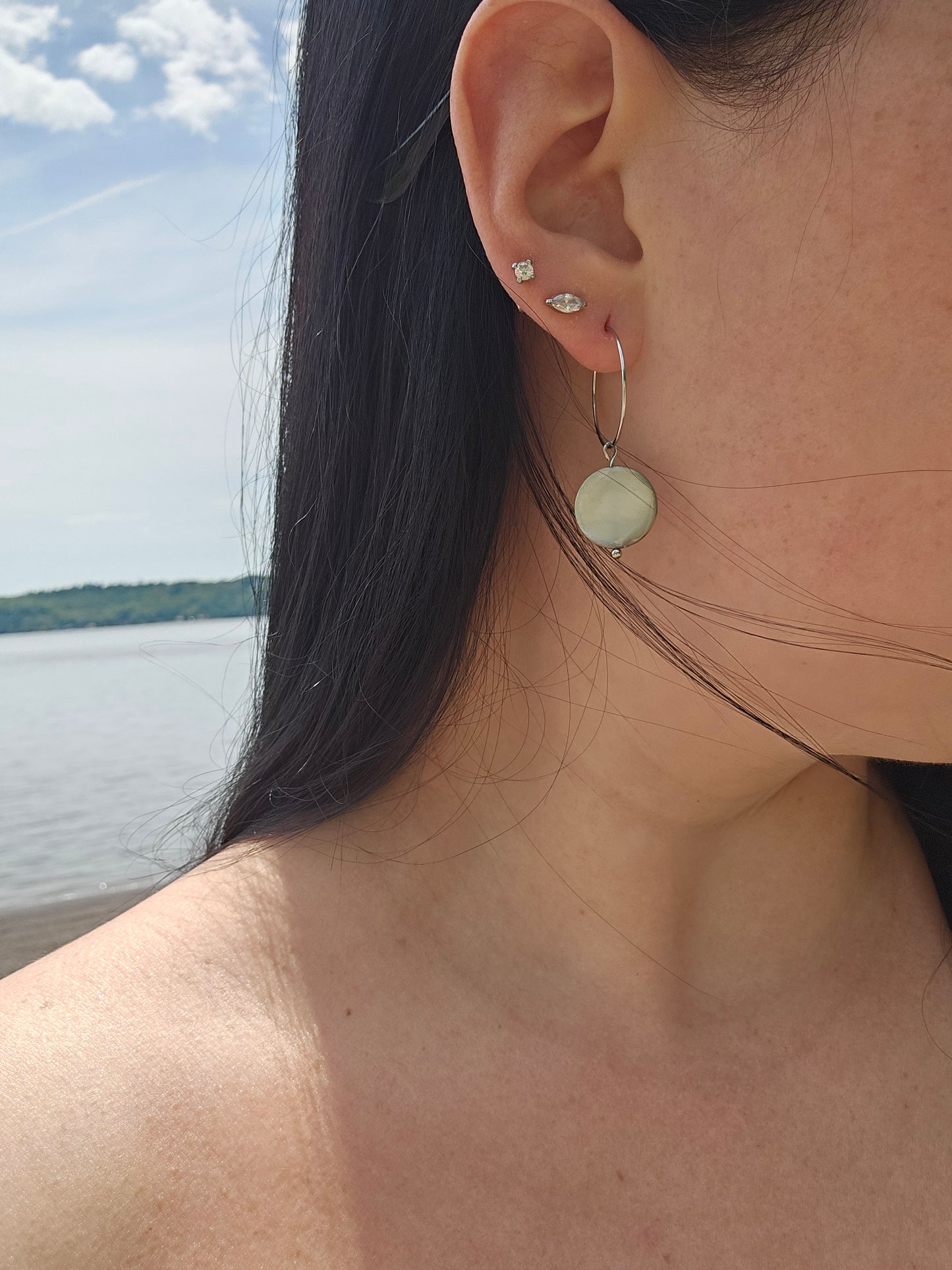 Boucles d'oreilles - Rivage argent
