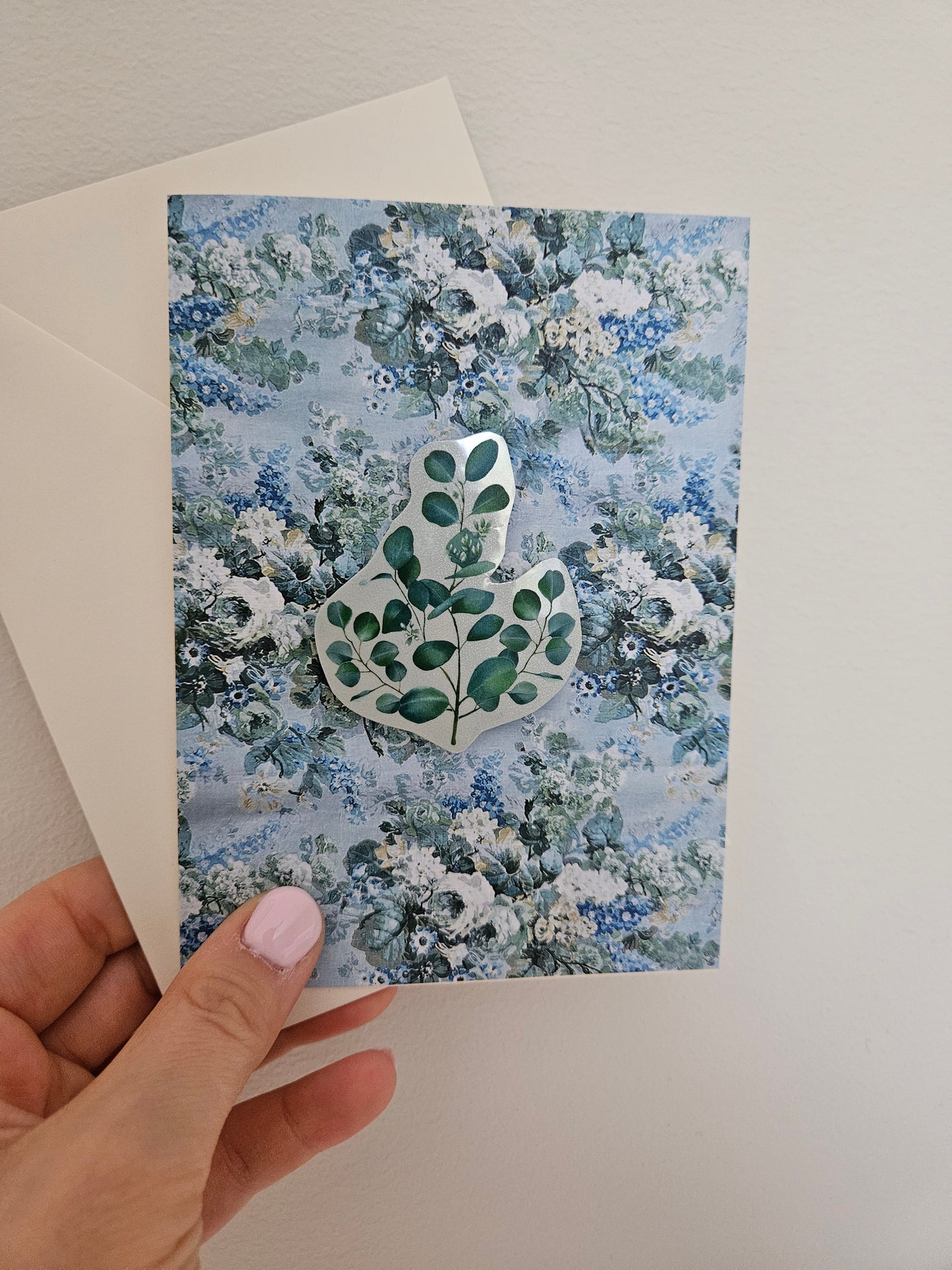 Carte de souhaits - Fleurs bleues