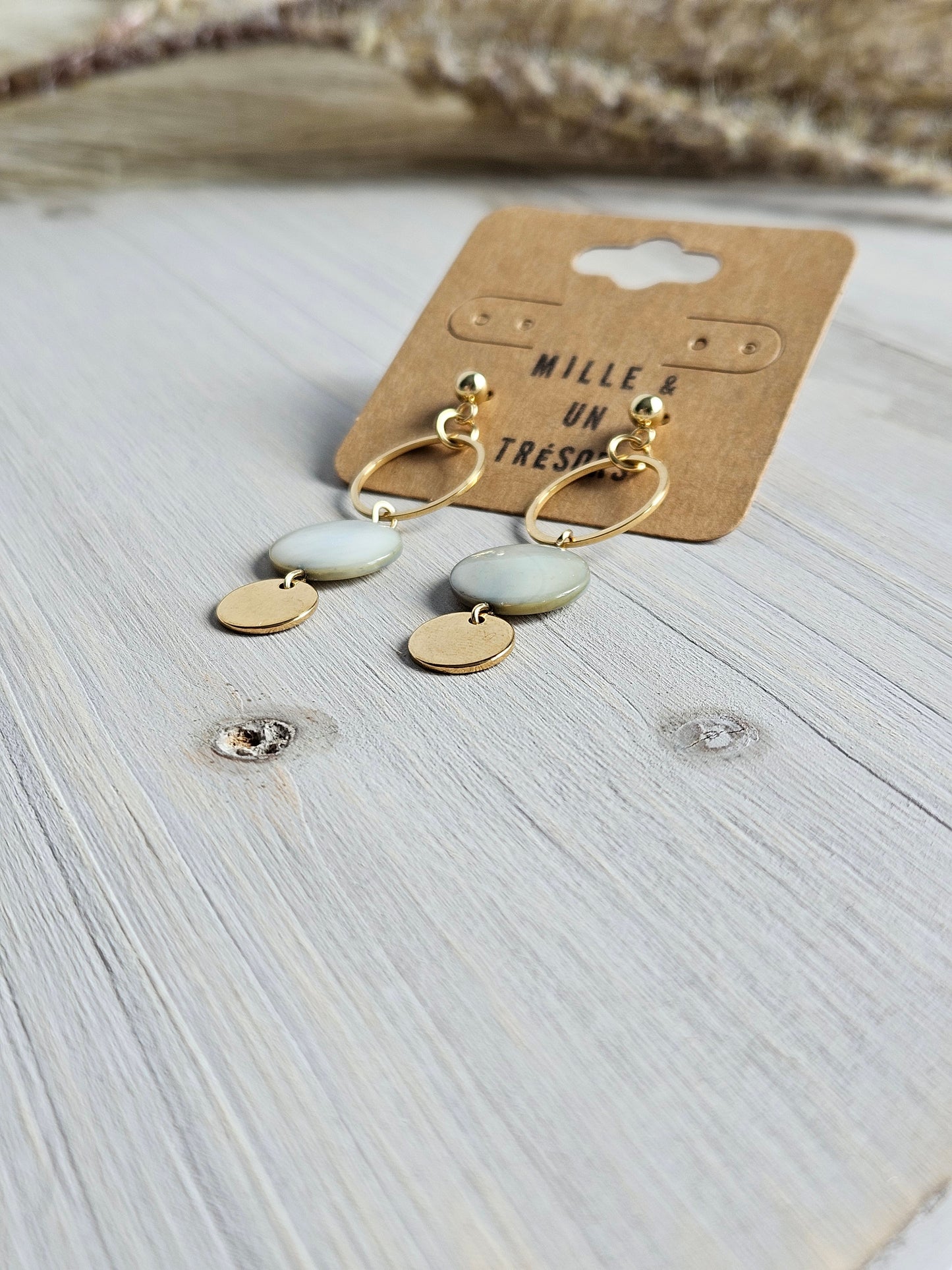 Boucles d'oreilles - Rivage or