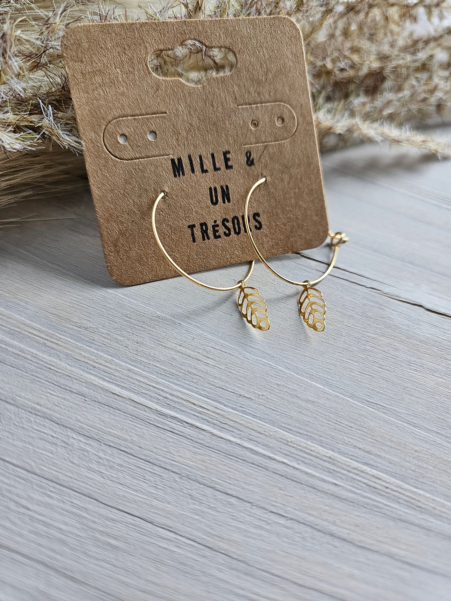 Boucles d'oreilles - Feuilles