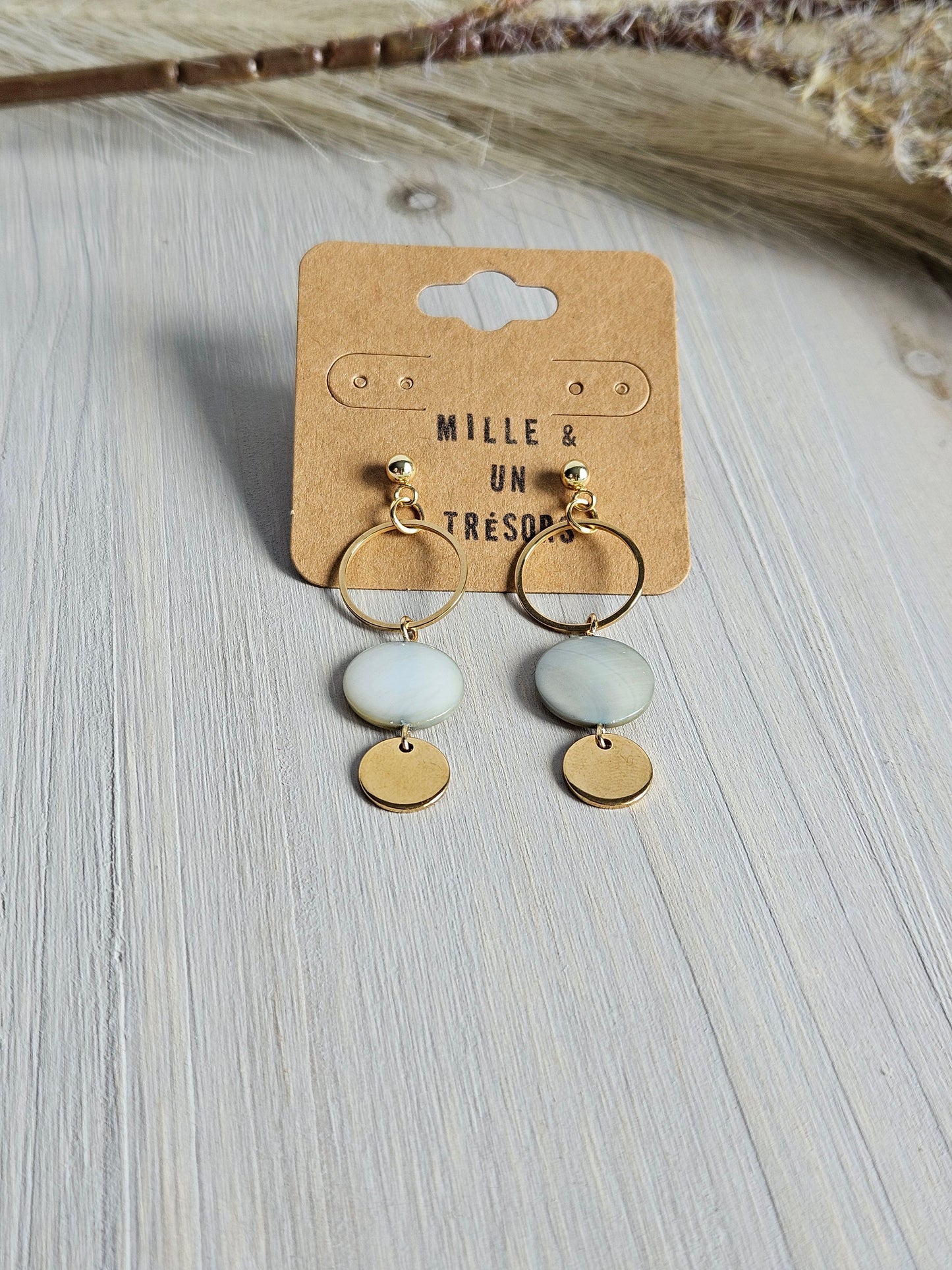 Boucles d'oreilles - Rivage or