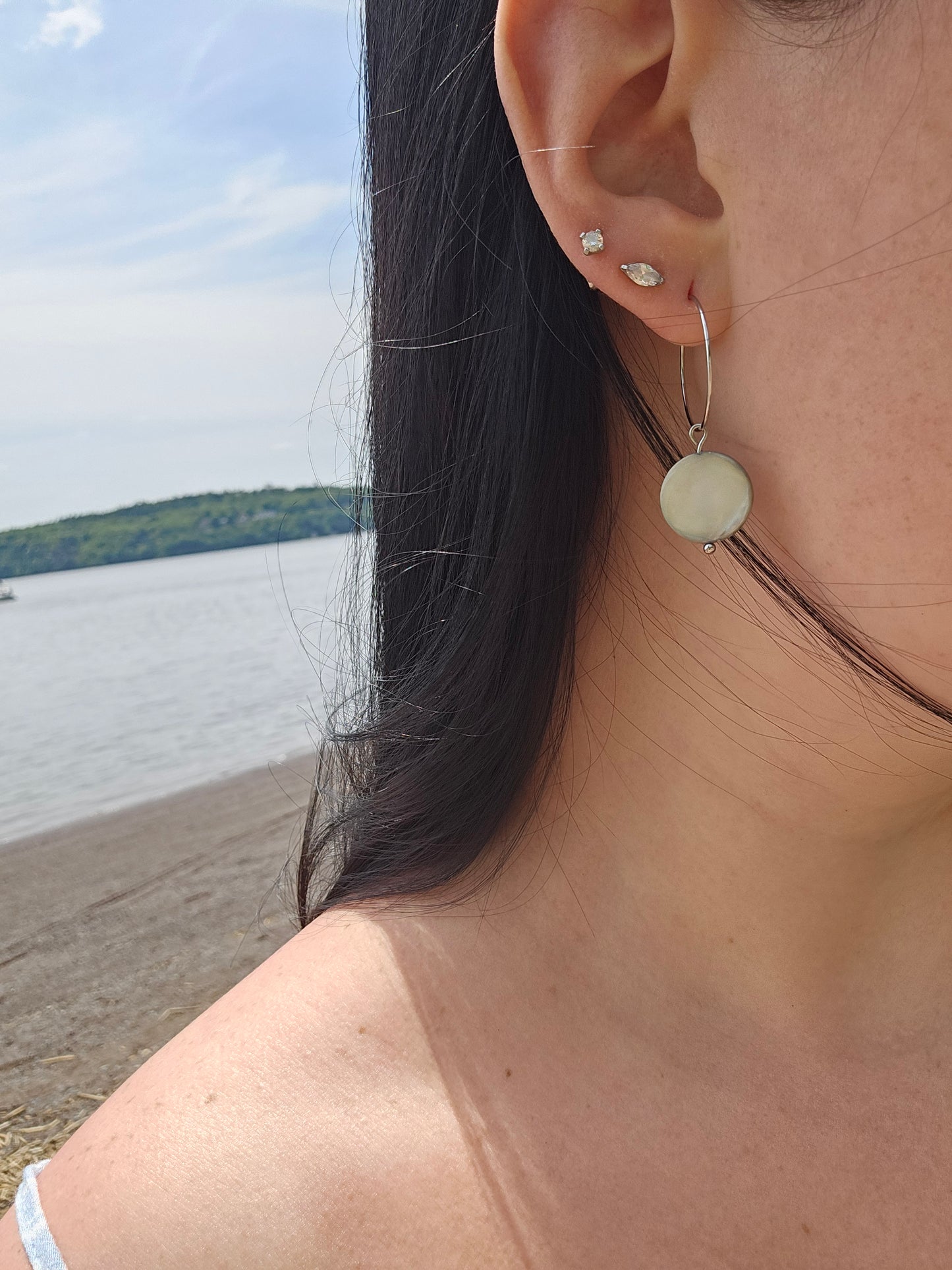 Boucles d'oreilles - Rivage argent