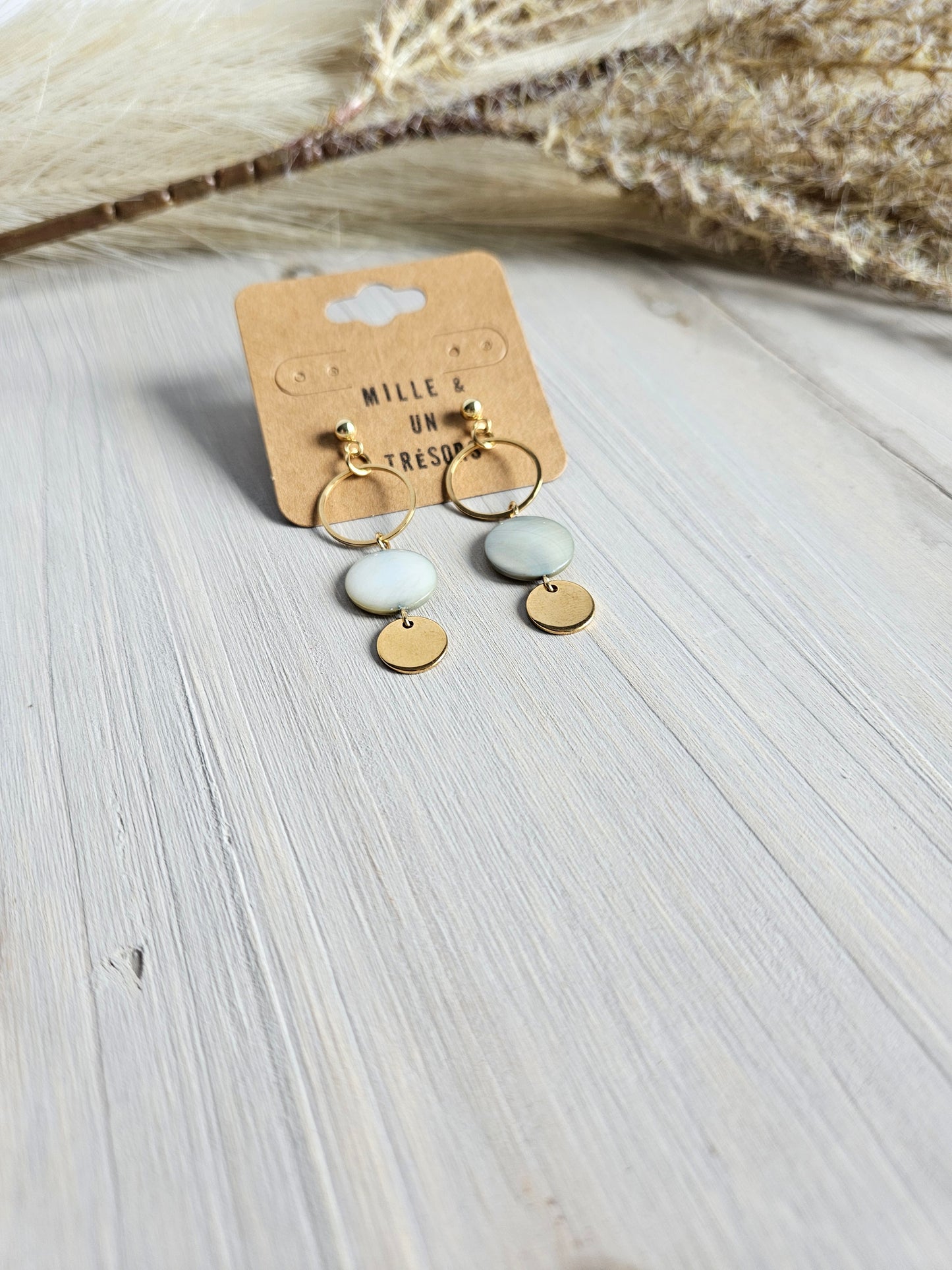 Boucles d'oreilles - Rivage or