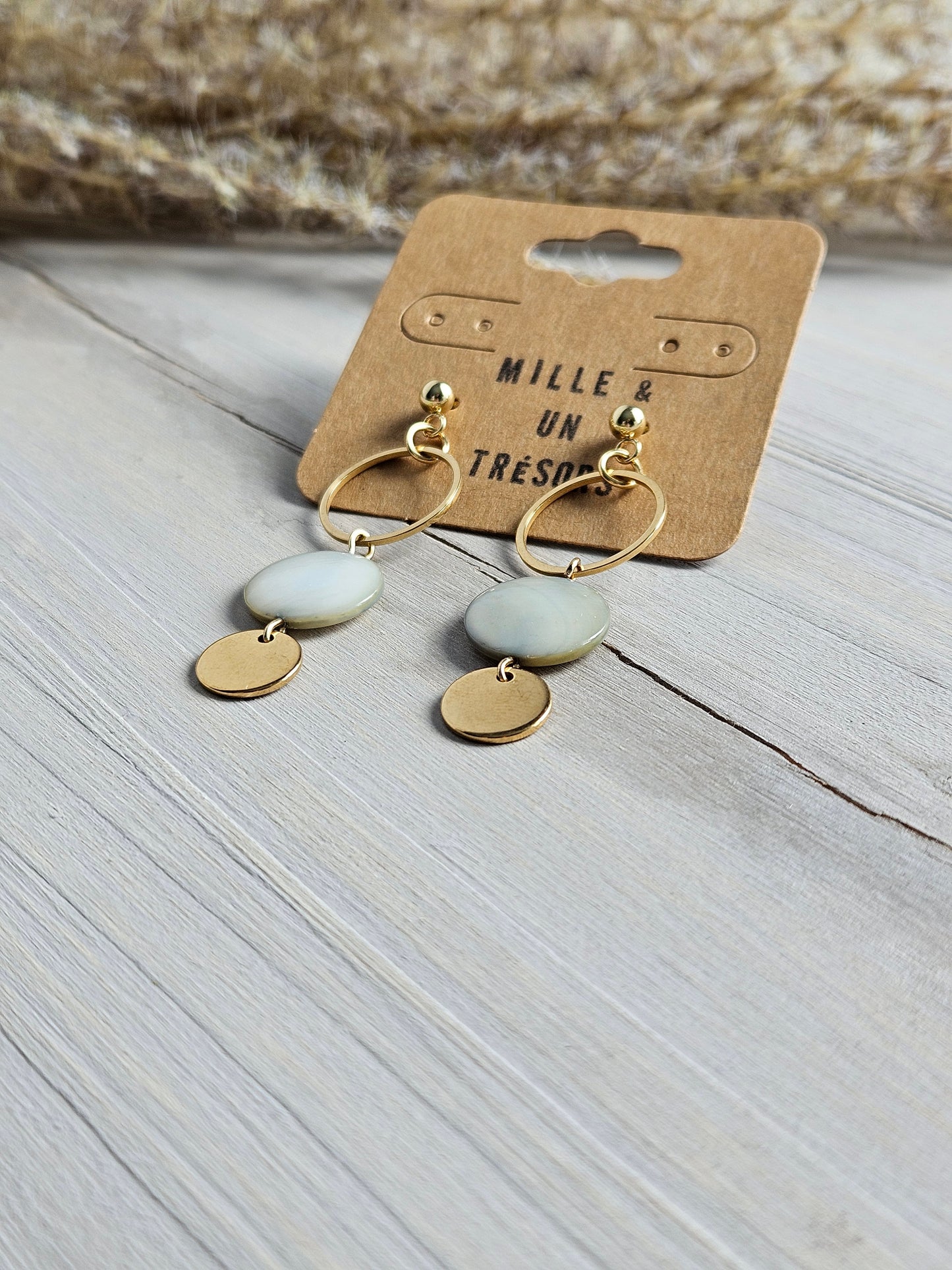 Boucles d'oreilles - Rivage or