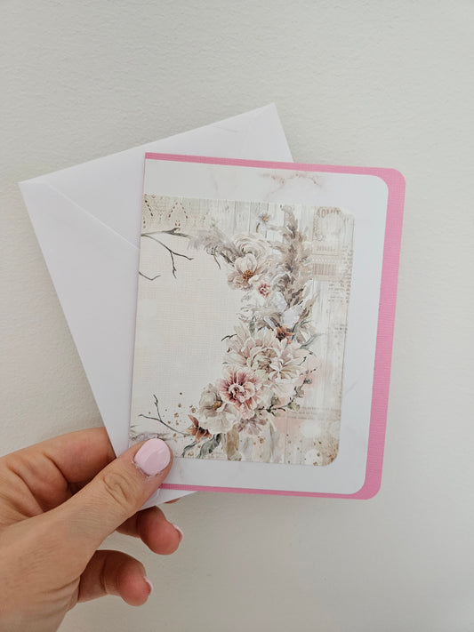 Carte de souhaits  - Douceur rose