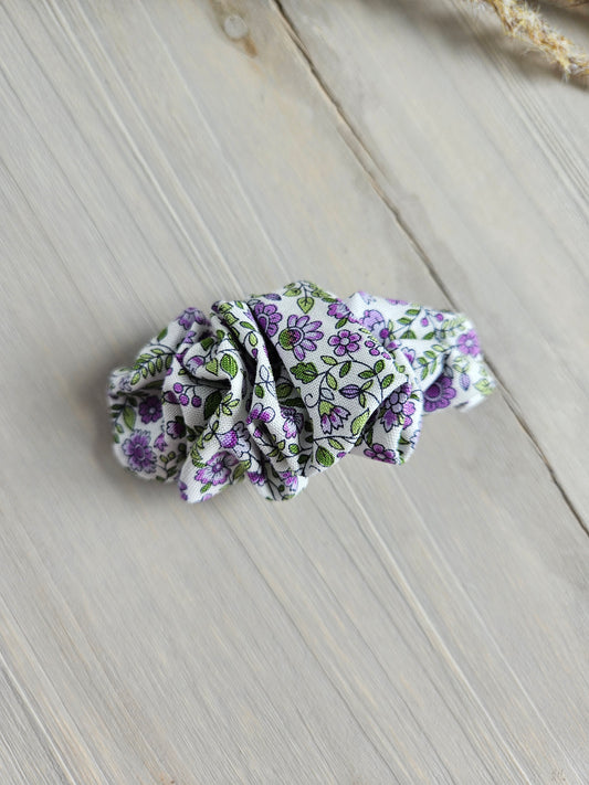 Pince à cheveux - Fleurs mauves