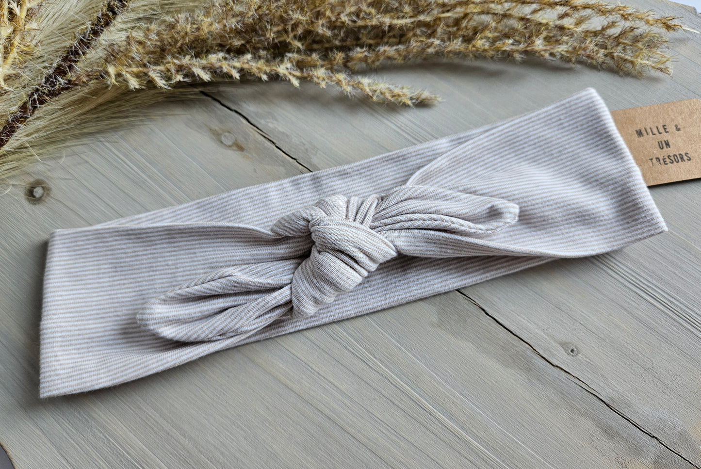 Bandeau - Ligné beige