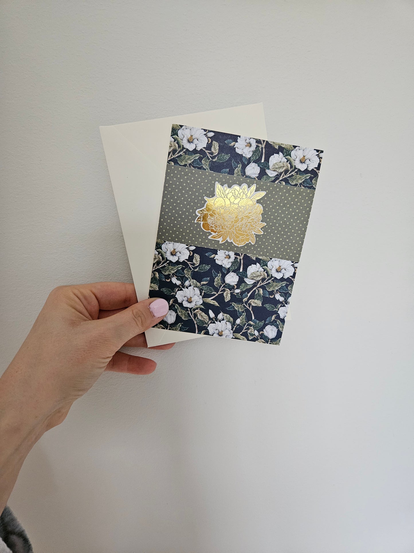 Carte de souhaits  - Fleur dorée