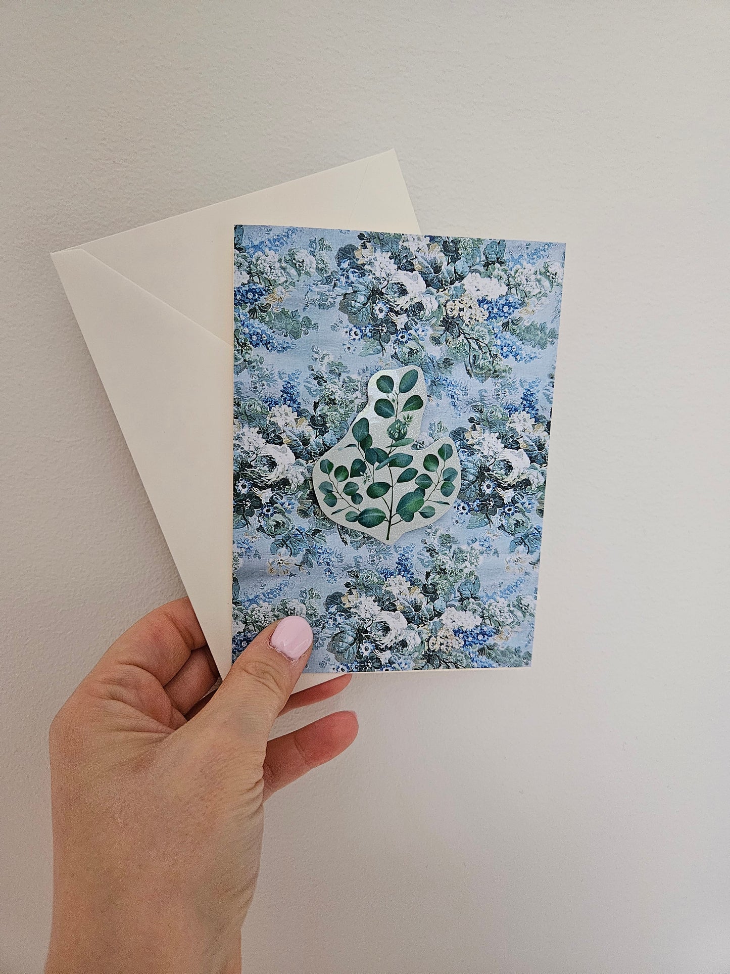 Carte de souhaits  - Fleurs bleues