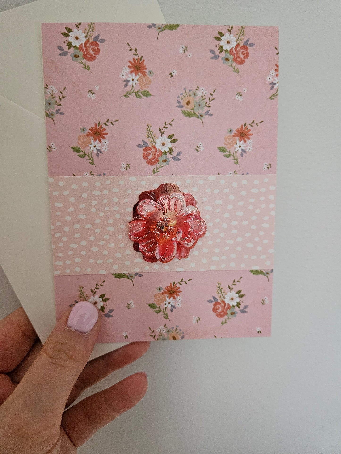 Carte de souhaits - Rose